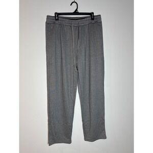 COOFANDY Casual Pants Mens L Grey Drawstring Straight Leg Minimalist Trousers